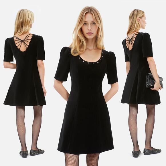 The Kooples Dresses & Skirts - The Kooples Velvet Short Black Dress